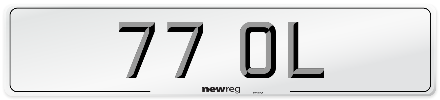 77 OL Number Plate from New Reg